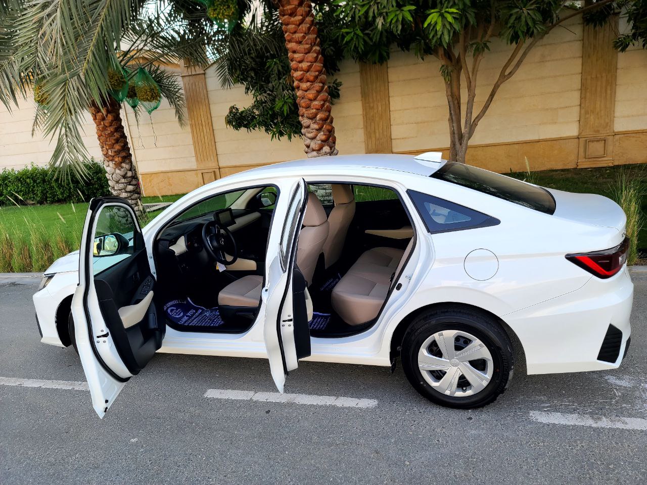 Low mileage Toyota Yaris 2023 with clean exterior and RTA passed